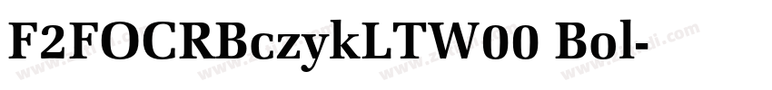 F2FOCRBczykLTW00 Bol字体转换